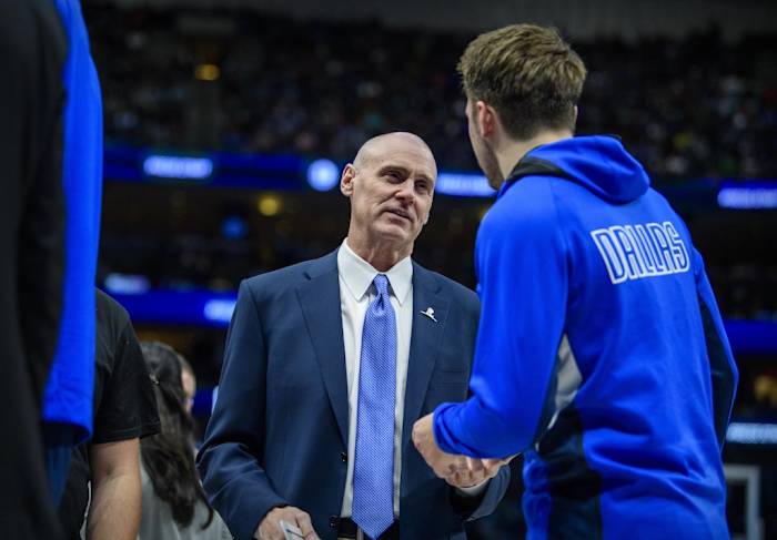 Rick Carlisle with Luka Doncic